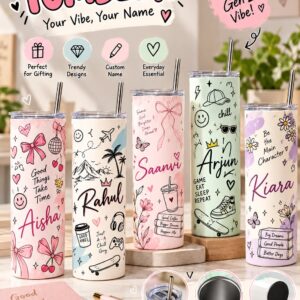 personalize Tumbler with straw