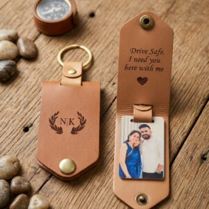 Personalize Leather Keychain